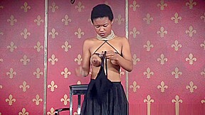Black Bdsm Sub With Bigtits Tied In Trio