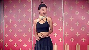 Black Bdsm Sub With Bigtits Tied In Trio