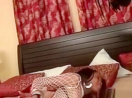 Black Chick Sucking Cock And Licking Balls