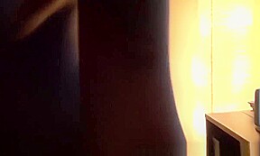 Black GF Working Her Ass On His Lap