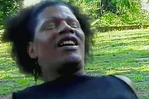 Black Shemale Vinicius With Big Jugs Is Fond Of Riding Hard Pole Of Her Boyfriend On The Small Glade