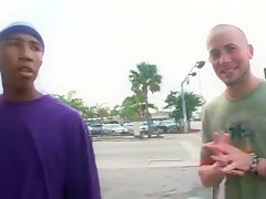 Black guy sucking dick outdoor