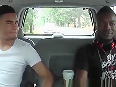 Black hunk fucks latino