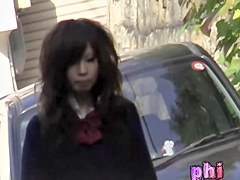 Black panties uncovered after a skirt sharking event