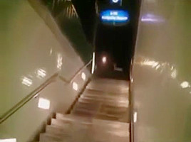 Blond german Sucks in Public Night