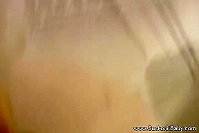Blonde Babe Messy Facial Cumshot