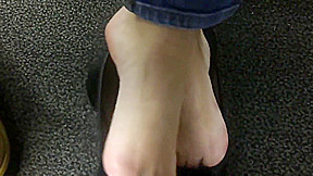 Blonde Chick Shoeplay Tease (Idk if staged or not)