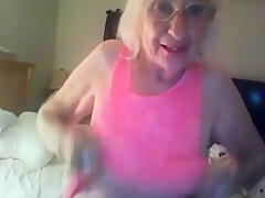Blonde Granny Nurse Showering