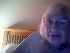 Blonde Granny Nurse Showering