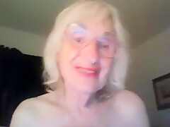 Blonde Granny Nurse Showering
