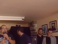 Blonde gets whipped in public underpass