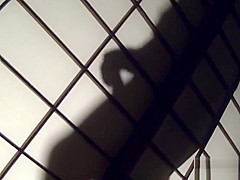 Blowjob across a sliding screen