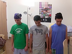 Blown straight twink fucked in dorm room