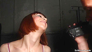 Bound Redhead In Anal Gangbang Sex