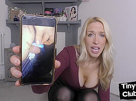 British SPH domina makes fun of losers with small dickie