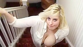 British milf down blouse joi