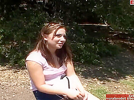 Brunette Girl With Small Tits Gets A Facial From The Bbc