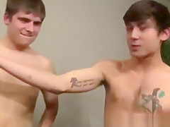 Brunette boys enjoy cock sucking