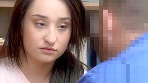 Brunette gets her pussy fucked hard when caught shoplifting
