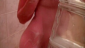 Brunette teen 18+ fucked in shower and on couch by Femdom Sex