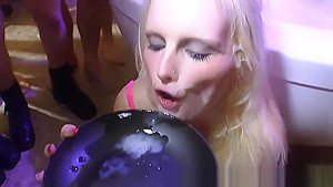 Bukkaked euro bitch swallows