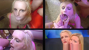 Bukkaked euro bitch swallows
