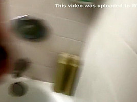 Busting a load of cum in the shower