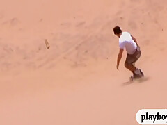Busty Badass Babes Loves Sandboarding And Other Activit