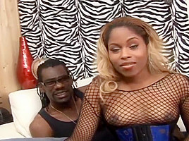 Busty Ebony Babe Getting Fucked By Big Black Cock
