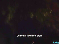 Busty Tits Minx Night Time Public Hump