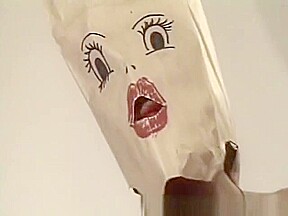 Busty amateur girlfriend gangbang with a paper bag on her face