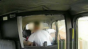 Busty blonde gets big cock in a cab