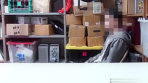 Busty security MILF felt a shoplifting guys big long cock