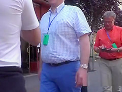 Busty walked in public in lezdom shame
