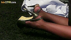 CFNM busty femdom MILFS sucking guy cock in group action