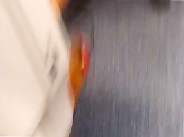 Candid stinky soft feet on work two