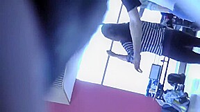 Candid teen 18+ cheerleaders dancing in leggings