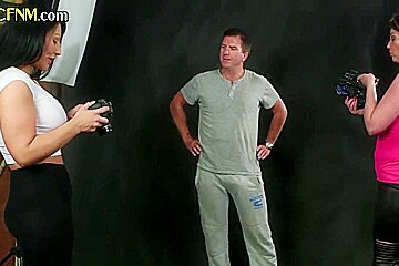 Cfnm Babes Photographing Submissive Subject In Group