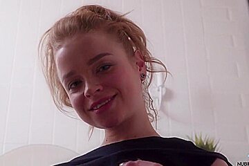 Charismatic blonde babe, Alexa Flexy was caught playing with her pussy, while having a shower
