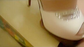 Chinese footjob and shoejob