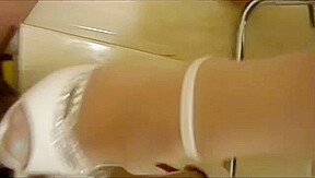 Chinese footjob and shoejob