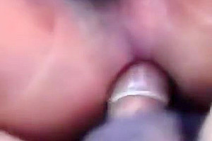 Cock penetrates tranny outdoors