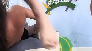 Comely teen 18+ harlot having an amateur fun times