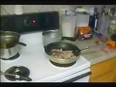 Cooking in Satin Panties