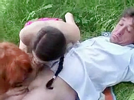 Crazy amateur Outdoor, Redhead adult clip