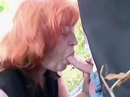 Crazy amateur Outdoor, Redhead adult clip