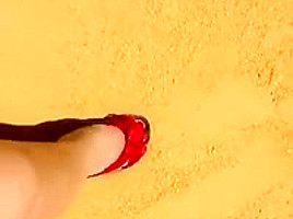 Crush bugs with red sandals