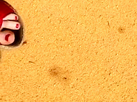 Crush bugs with red sandals