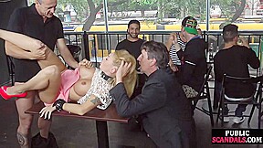 Cumloving busty slut 3some public fucked before mouthjizzed