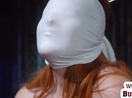 Curvy BDSM sub lez Hitachi pussytoyed and spanked by domina